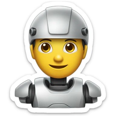 Robotic software engineer sticker