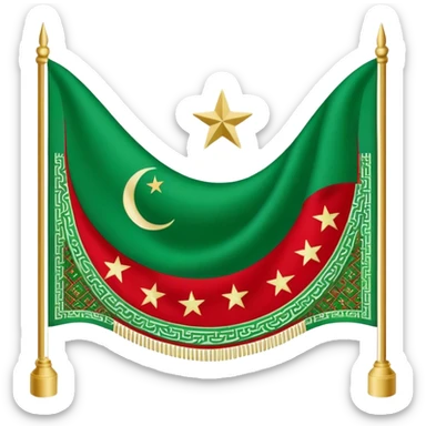 Turkman bayraği sticker