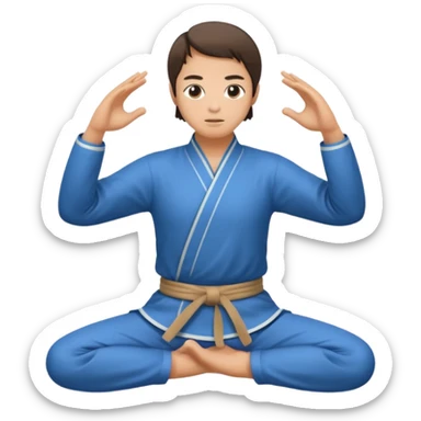 pratiquant de qi gong en position de l'arc sticker