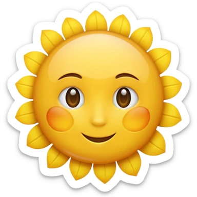 Juste un soleil normal, sans visage rien sticker