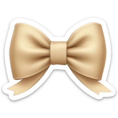 A beige bow  sticker