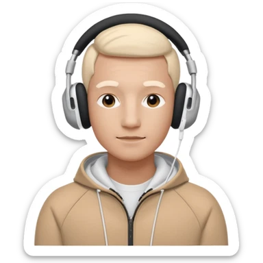 Airpods max un peut plus ouvert pour mettre une tete dedans sticker