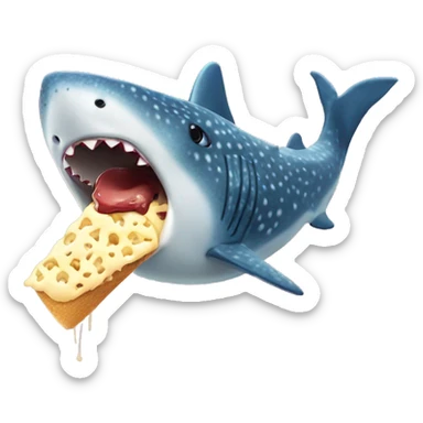 Whale shark eating icecream  sticker