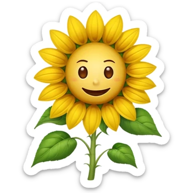 a picture of the sunflower from Plants vs. Zombies sticker