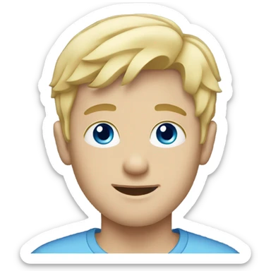 Fine white boy with blonde hair and blue eyes sticker