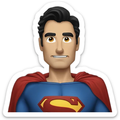 Make a villain superman sticker