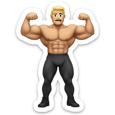 Muscle men sticker