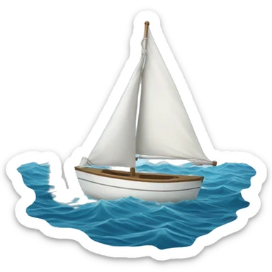 sailboat in the ocean sticker