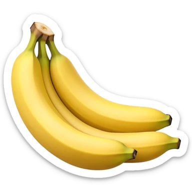 yellow banana with peel partially open sticker