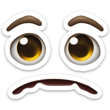 dizzy eyes with drool coming out sticker