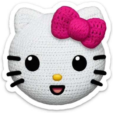 Hello Kitty crochet sticker