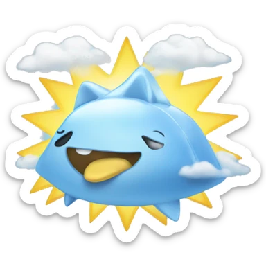 rays from the cloud sticker