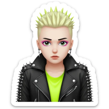 neon color Russian underground fashion  sticker