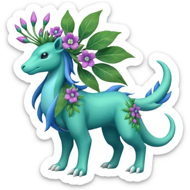 Suicune-Meganium-fusion (full body) sticker