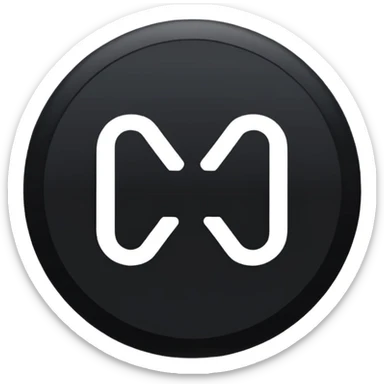 Black Circle with MB written on it sticker