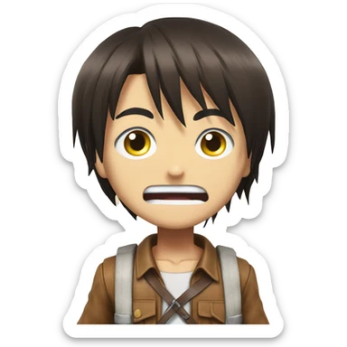 Eren from attack on titan during the rumbling sticker