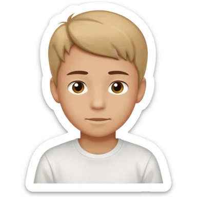 A boy, aged 15 and 16, with a light brown complexion, is broadcasting with any t-shirt on. sticker