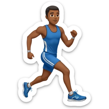 Morning Jogger black man sticker