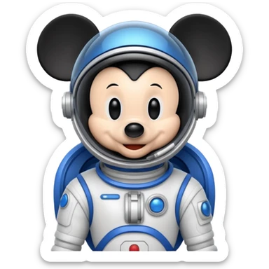 MICKEY DANS UN HABIT DE COSMONAUTE  sticker