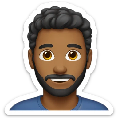 Brown-skinned person with a short beard sticker