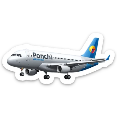 now i want a Airbus A318 Ponchi Airlines (gray colored) sticker