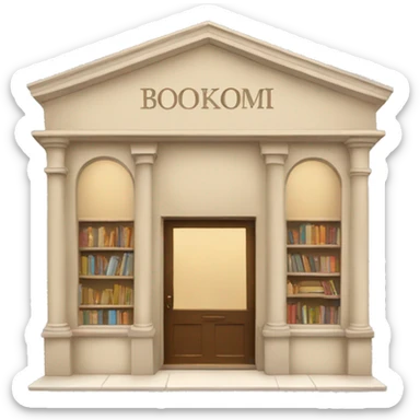 Light beige Bookshop sticker
