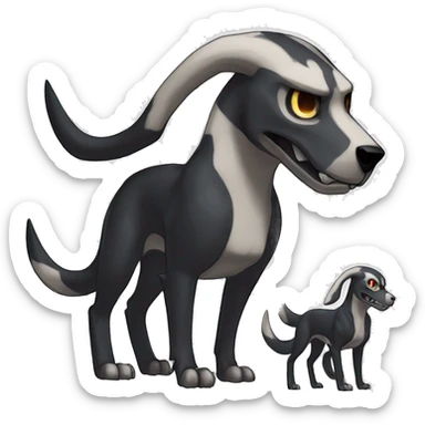  Cool Edgy Duskull-Houndour-Houndoom-Cubone-Duskull-Fakémon  sticker