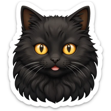 a cat defeating death triumphantly sticker