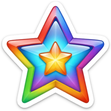 Rainbow Star sticker