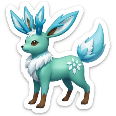 Stantler-Glaceon-Skiddo-Amaura-Flareon-Virizion-fusion-Pokémon-monster (full body) sticker