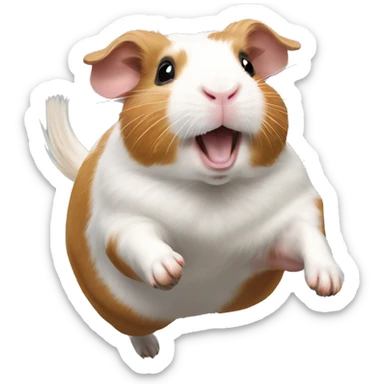 Guineapig jumping sticker