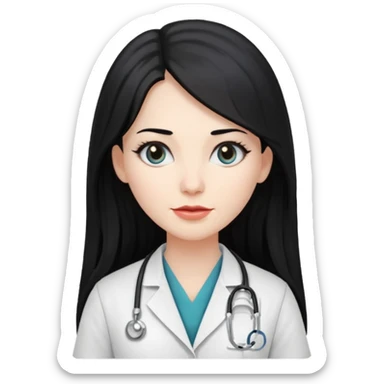  female long haired hotel doctor sticker