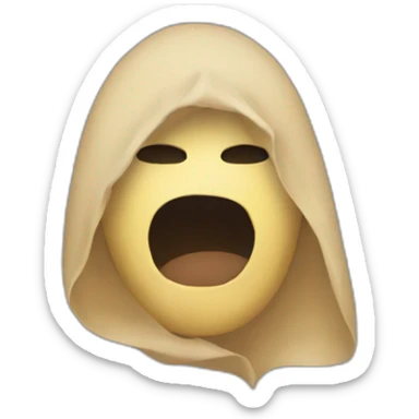 Emoji of a person hiding from the ITS sticker