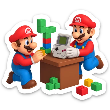 Replace the console with a Game Boy, keeping the 3D caricature style and transparent background. Maintain the 3D cartoonish look in the edit. sticker