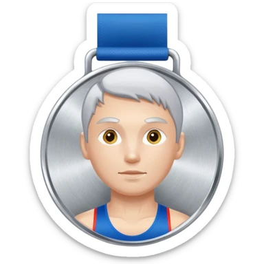 russia sport silver medal sticker