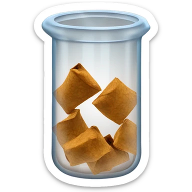 Tobacco flacks in a chemistry tube  sticker