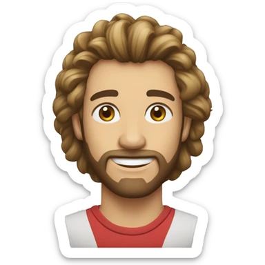 Moreno cabelo cacheado com as pontas loiras e tem cavanhaque  sticker