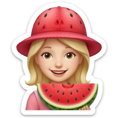 Kids in Fruit Clothes 
A girl in a watermelon Hat




































 sticker