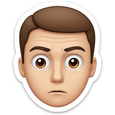 Raised eyebrow confused sticker