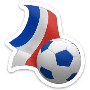 French Flag with a football sticker