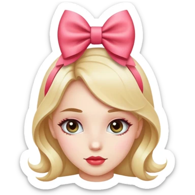 unA GIRL CON UN MOÑO COQUETTE sticker