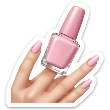 light pink nail polish sticker