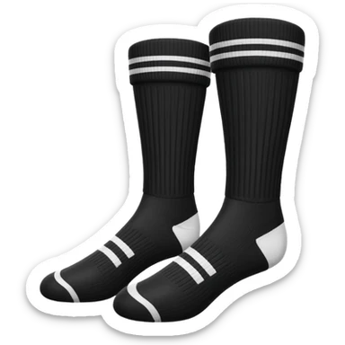 black football sock sticker