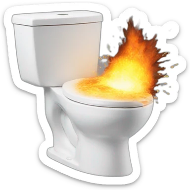 toilet exploded sticker