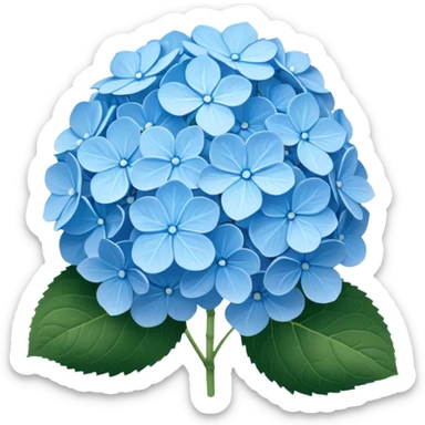 Light blue hydrangea sticker