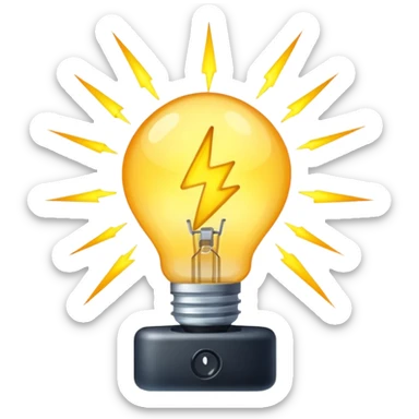 Light with sparks sticker