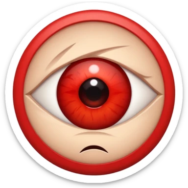 Angry Only single eye WITHOUT face sticker