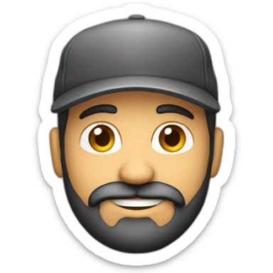 Hombre con barba y gorra  sticker