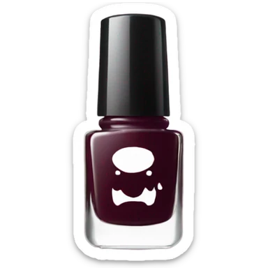 dark Burgundy nail polish bottle sticker