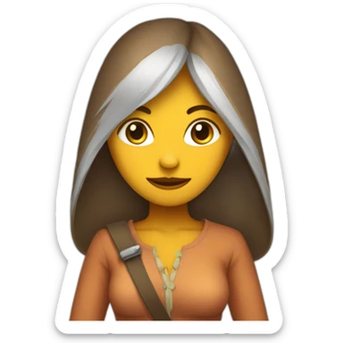 woman with capypara costume revealing face sticker